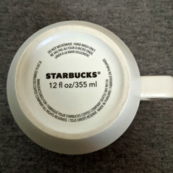 2016 Starbucks Painted Hearts Valentine's Day Coffee Tea Mug Cup 12 oz. - Picture 11 of 11